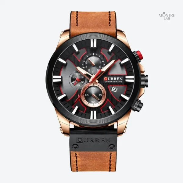 Design moderne de montre chronographe pour homme