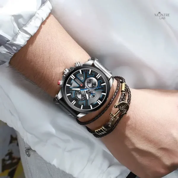 Montre sportive pour homme avec fonction chronographe