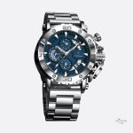 Montre chronographe homme acier inoxydable