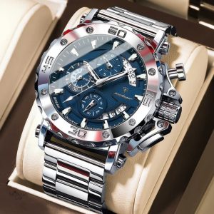 Chronographe homme design vertical élégant