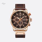 Chronographe Homme avec bracelet en cuir durable