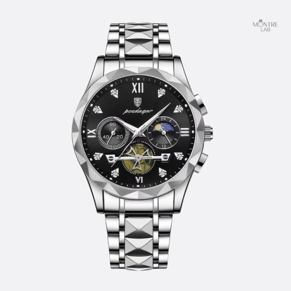 Chronographe avec affichage précis et fonctionnalités variées