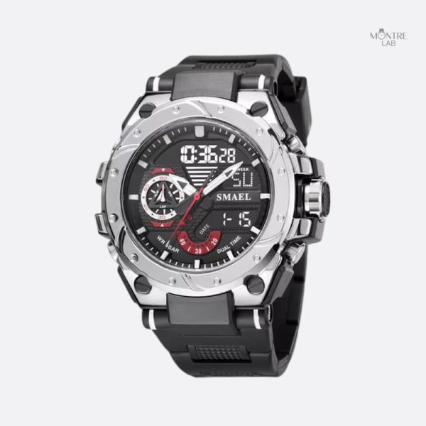 Montre sport chronographe homme à double affichage