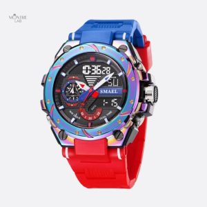 Chronographe homme avec double affichage sportif