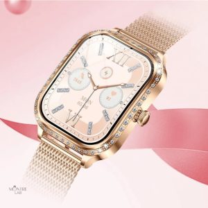 Cadran doré pour une montre connectée chic