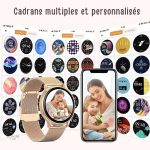 Accessoire connecté pour femme, finition or rose chic