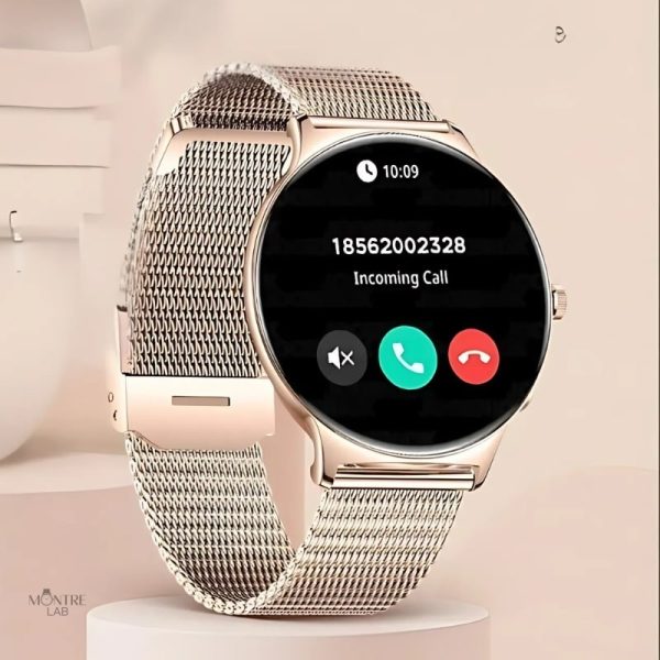 Montre intelligente pour femme avec bracelet en maille