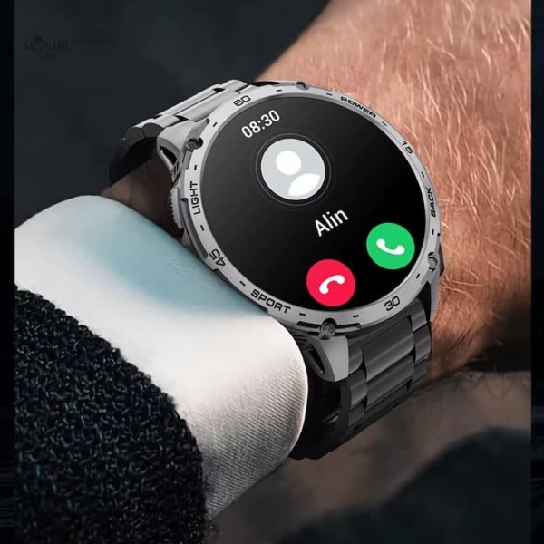 Montre connectée masculine avec fonctionnalités avancées d'appel