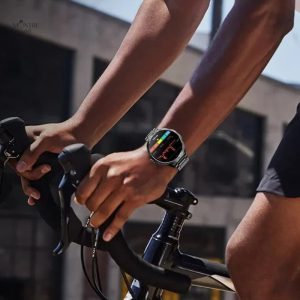 Montre Homme Écran Rond, technologie connectée moderne