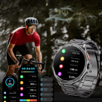 Montre intelligente pour homme, design rond et fonctionnel