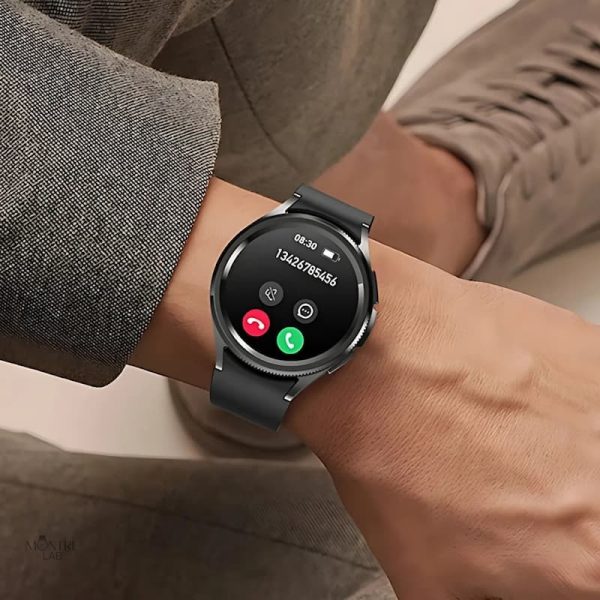 Montre homme avec assistant vocal et options de santé