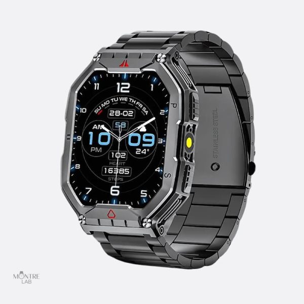 Montre connectée outdoor pour homme, style robuste et fonctionnel