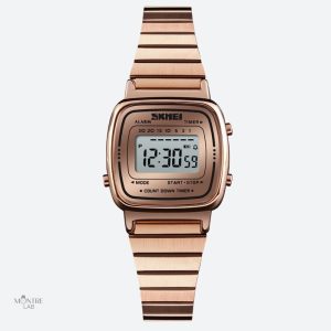 Montre digitale femme design carré rétro élégante