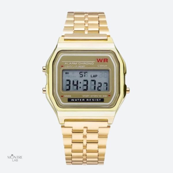 Bracelet en métal brillant pour montre digitale femme