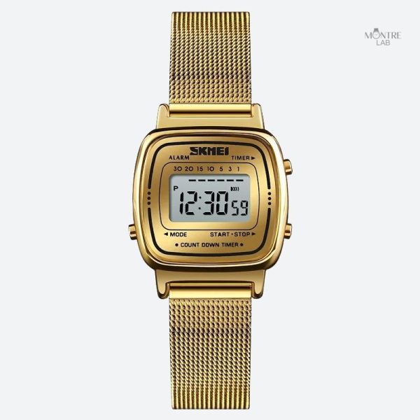 Accessoire tendance pour femme, montre digitale élégante