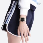 Montre Tonneau digitale femme, étanchéité 30m