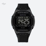 Chronographe masculin moderne, affichage numérique et analogique