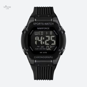 Chronographe masculin moderne, affichage numérique et analogique