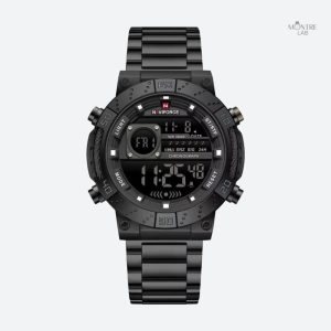 Accessoire élégant pour homme : montre digitale ronde