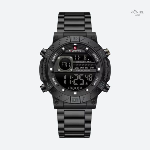 Accessoire élégant pour homme : montre digitale ronde