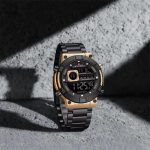 Design sportif : montre digitale ronde pour homme
