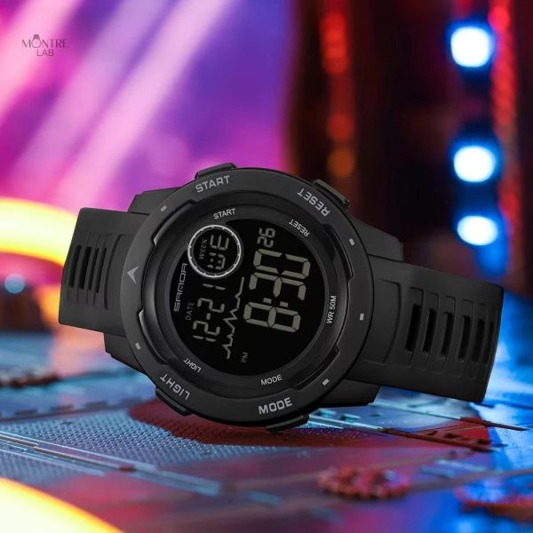 Montre digitale homme, style sportif et fonctionnel