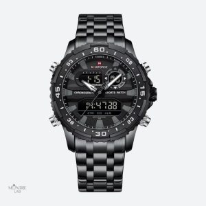 Montre numérique pour homme, style sportif et fonctionnel