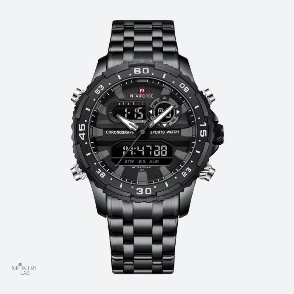Montre numérique pour homme, style sportif et fonctionnel