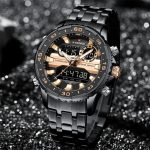 Montre digitale homme avec fonctionnalités de chronographe
