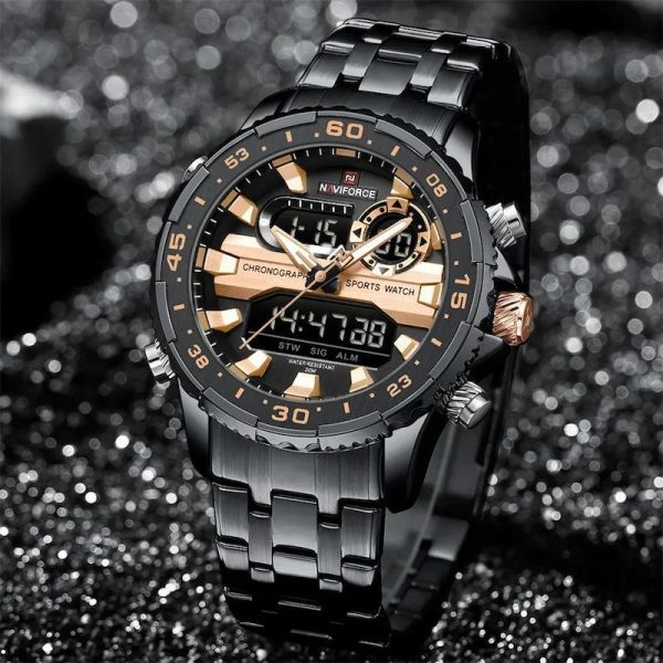 Montre digitale homme avec fonctionnalités de chronographe