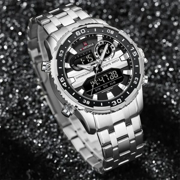 Accessoire tendance : montre digitale avec chronographe homme