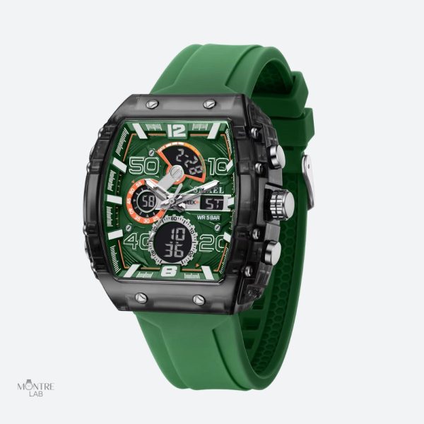 Chronographe intégré sur montre digitale sportive pour homme