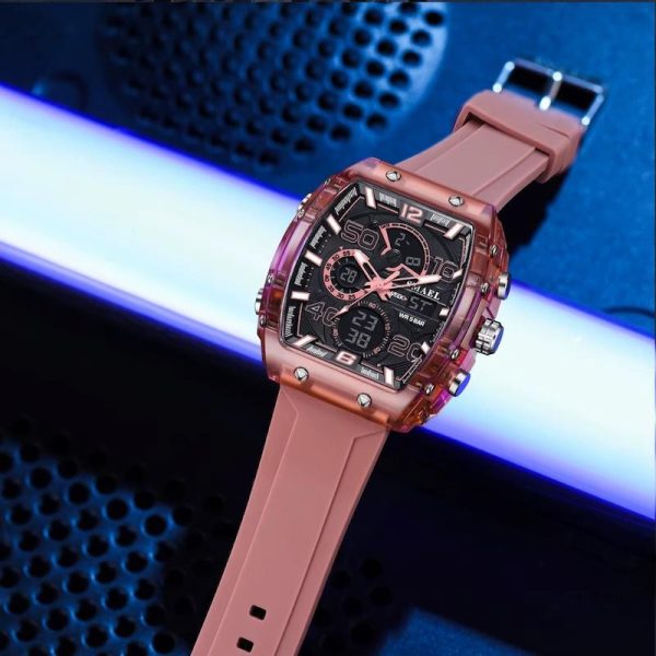 Design moderne de montre digitale analogique pour homme