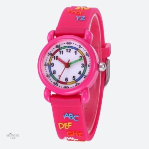 Montre silicone pour enfants, idéale pour apprendre l'heure