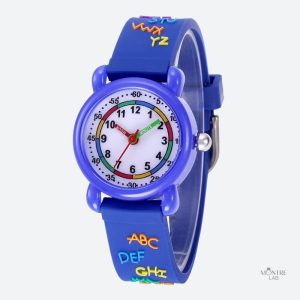 Montre enfant en silicone, design coloré et éducatif