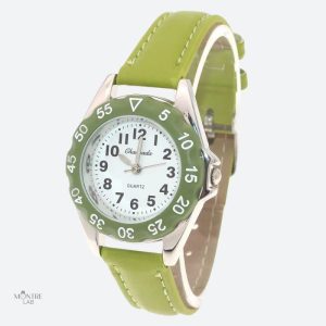 Montre éducative enfant en cuir quartz