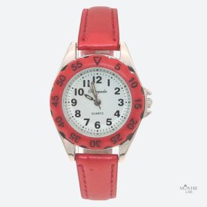 Montre pour enfant en cuir, style éducatif