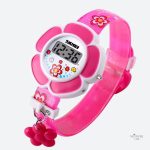 Montre digitale pour jeunes, forme de fleur attrayante
