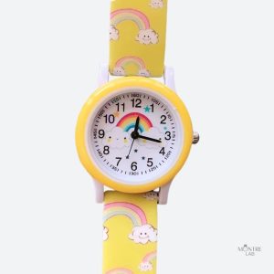 Montre éducative enfant en silicone arc-en-ciel