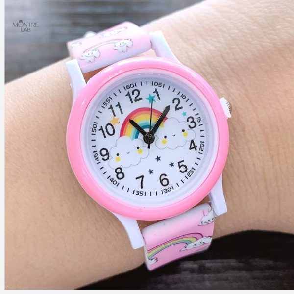 Montre enfant en silicone pour apprendre à lire l'heure