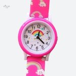 Montre quartz colorée pour enfant, design arc-en-ciel