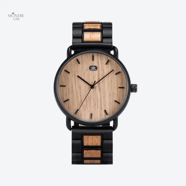 Montre en bois homme élégante à quartz