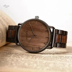 Montre à quartz en bois pour une allure raffinée
