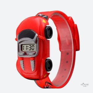 Montre digitale pour enfant, thème automobile amusant