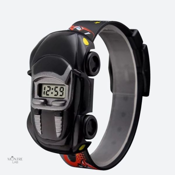 Montre pour enfant avec affichage numérique et style voiture