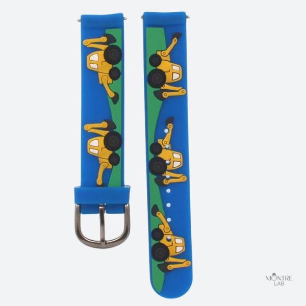 Silicone montre enfant 3 ans, motif tracteur amusant