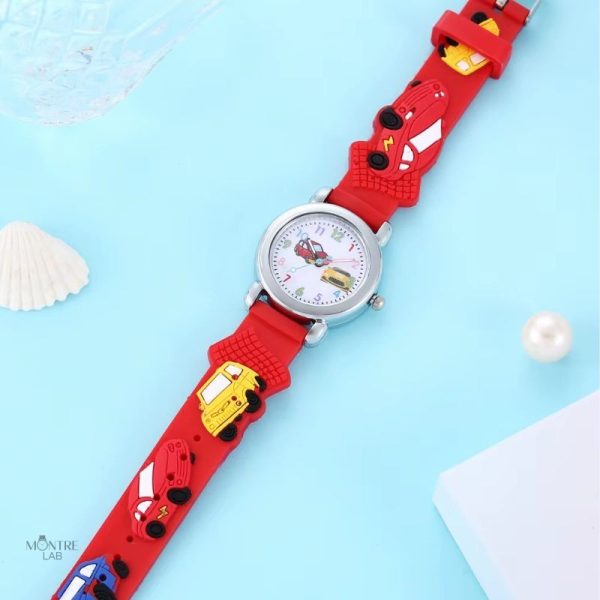 Accessoire de mode enfant, montre voiture pour jeunes enfants