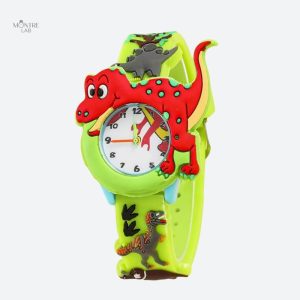 Accessoire enfant : montre quartz dinosaure colorée