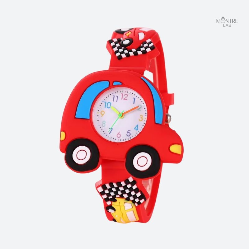 Montre enfant Quartz avec motif voiture