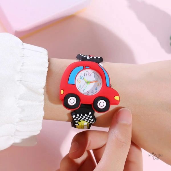Montre amusante pour enfant, style voiture